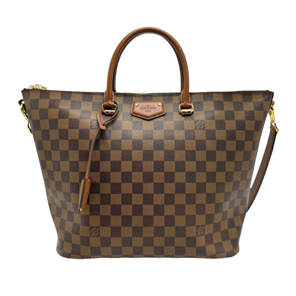 z1593 1 Louis Vuitton Belmont Damier Canvas Shoulder Bag Brown