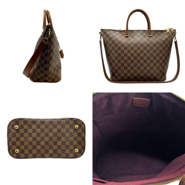 z1593 2 c Louis Vuitton Belmont Damier Canvas Shoulder Bag Brown