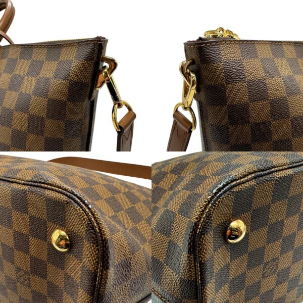 z1593 6 c Louis Vuitton Belmont Damier Canvas Shoulder Bag Brown