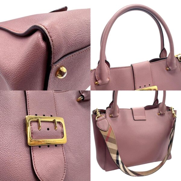 z1603 10 c Burberry Leather Shoulder Bag Dusty Pink