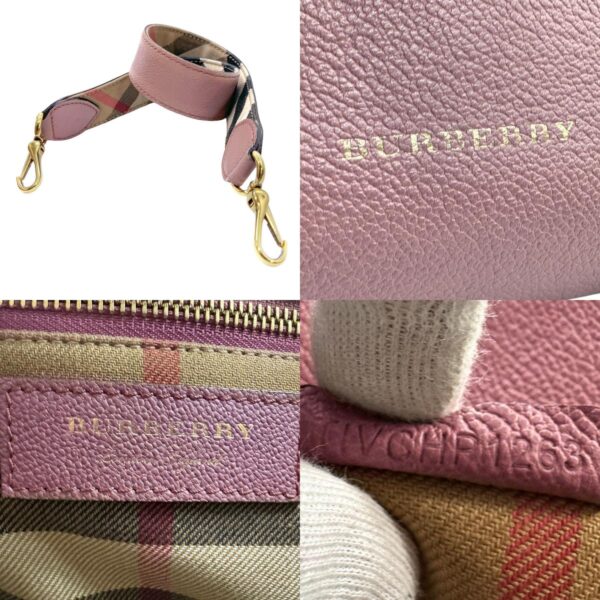 z1603 14 c Burberry Leather Shoulder Bag Dusty Pink