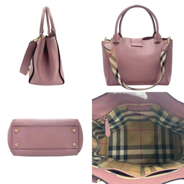 z1603 2 c Burberry Leather Shoulder Bag Dusty Pink