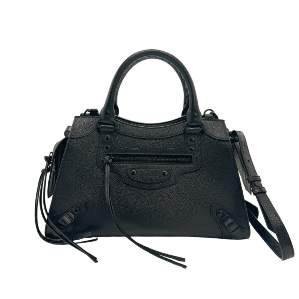 z1604 1 Balenciaga Neo Classic City Leather Shoulder Bag Black