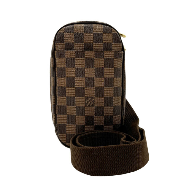 z1625 1 Louis Vuitton Pochette Ganju Damier Canvas Body Bag Brown