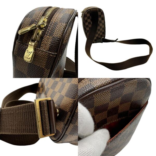 z1625 10 c Louis Vuitton Pochette Ganju Damier Canvas Body Bag Brown