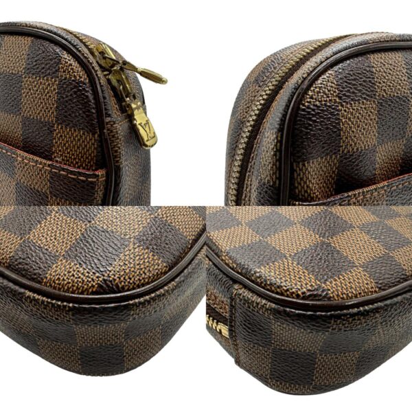 z1625 6 c Louis Vuitton Pochette Ganju Damier Canvas Body Bag Brown