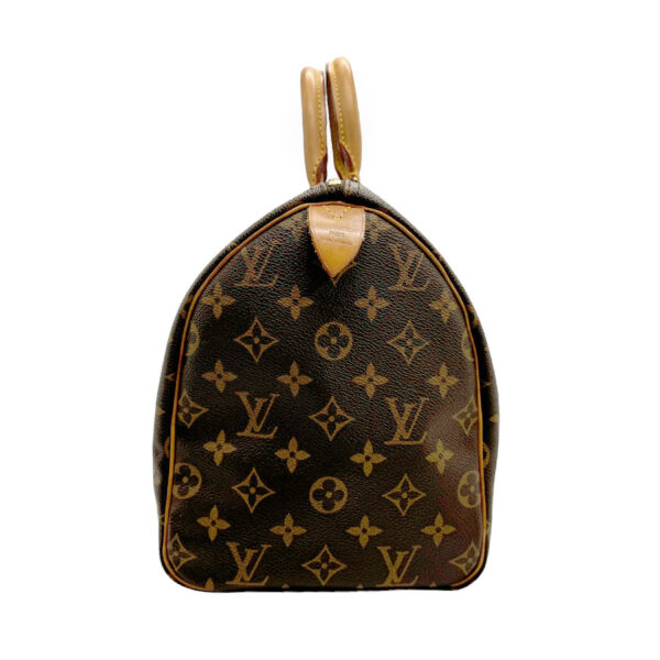 z1626 2 Louis Vuitton Speedy 30 Monogram Canvas Handbag Brown