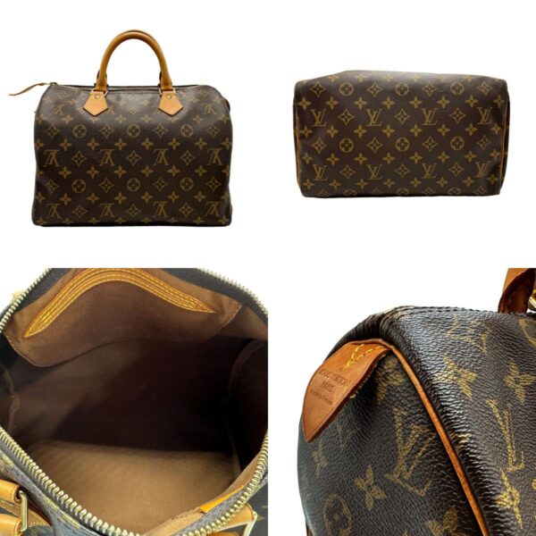 z1626 3 c Louis Vuitton Speedy 30 Monogram Canvas Handbag Brown