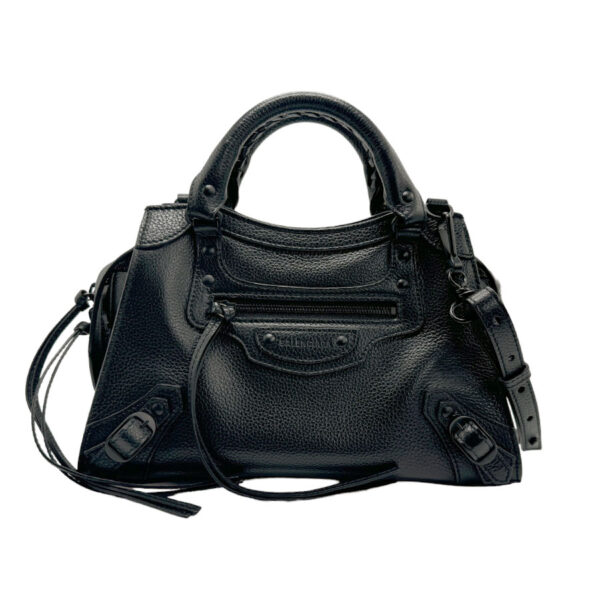 z1665 1 Balenciaga Neo Classic City XS Leather Shoulder Bag Black