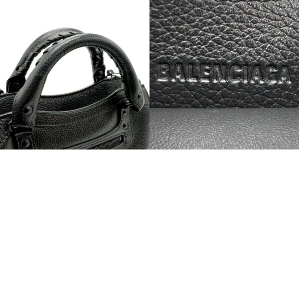 z1665 14 c Balenciaga Neo Classic City XS Leather Shoulder Bag Black