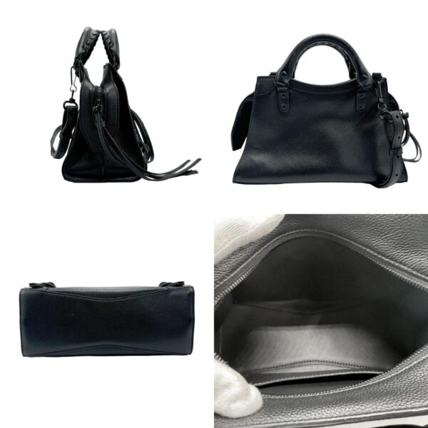 z1665 2 c Balenciaga Neo Classic City XS Leather Shoulder Bag Black