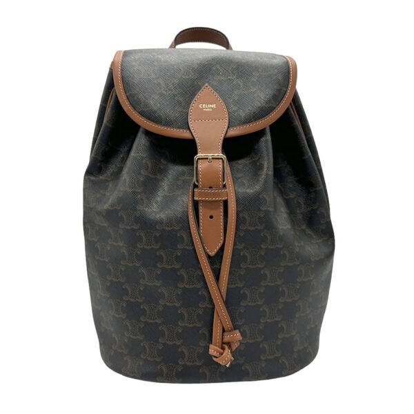 z1688 1 Celine Triomphe Rucksack Canvas Brown