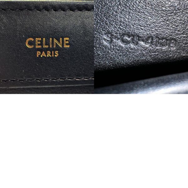 z1692 14 c Celine Luggage Nano Shopper Shoulder Bag Leather Black