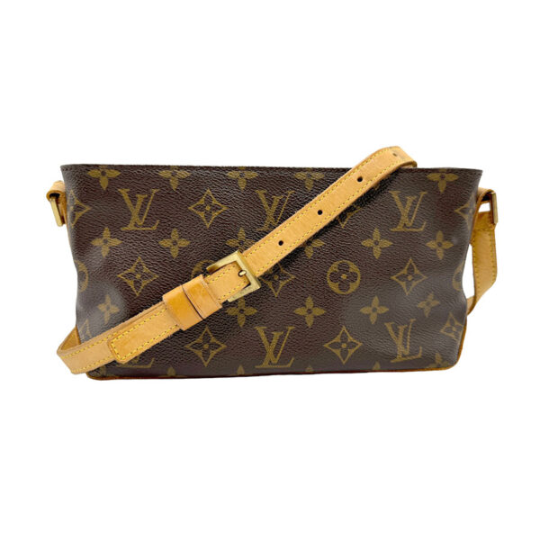 z1694 1 Louis Vuitton Trotter Monogram Canvas Shoulder Bag Brown