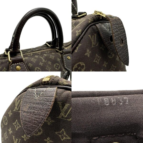 z1695 10 c Louis Vuitton Minilan Speedy 30 Canvas Handbag Brown