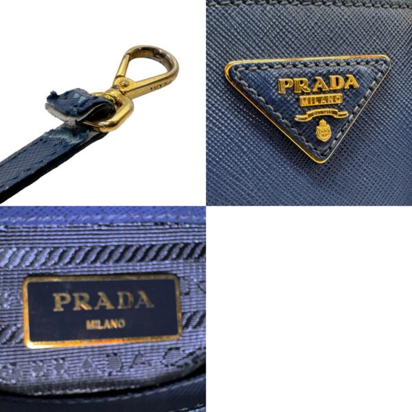 z1714 14 c Prada Handbag Leather Blue