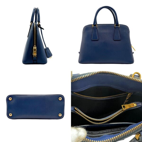 z1714 2 c Prada Handbag Leather Blue