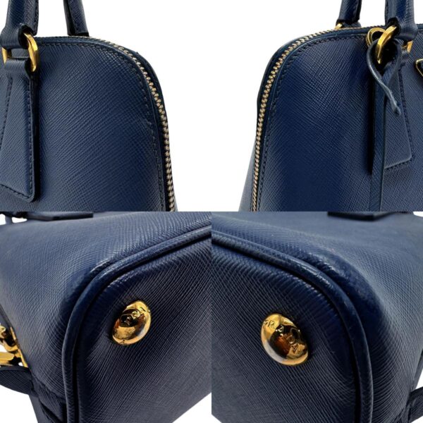 z1714 6 c Prada Handbag Leather Blue