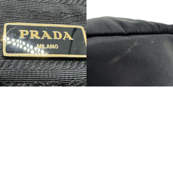 z1721 14 c Prada Handbag Nylon Leather Black