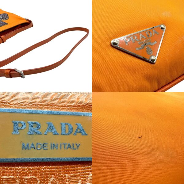 z1724 11 c Prada Shoulder Bag Nylon Orange