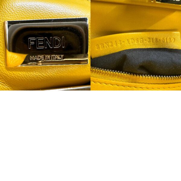 z1743 14 c Fendi Mini Peekaboo Shoulder Bag Leather Yellow