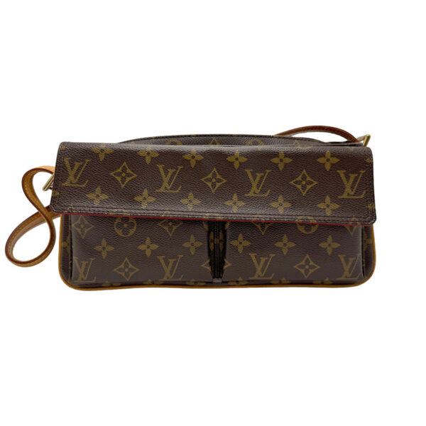 z1752 1 Louis Vuitton Viva Cite MM Monogram Canvas Shoulder Bag Brown