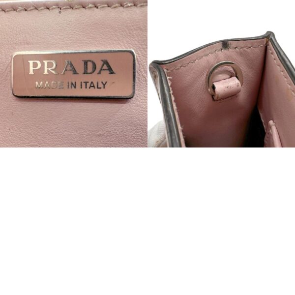 z1760 14 c Prada Crossbody Shoulder Bag Leather Pink