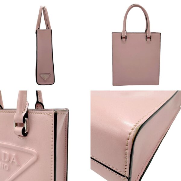 z1760 2 c Prada Crossbody Shoulder Bag Leather Pink