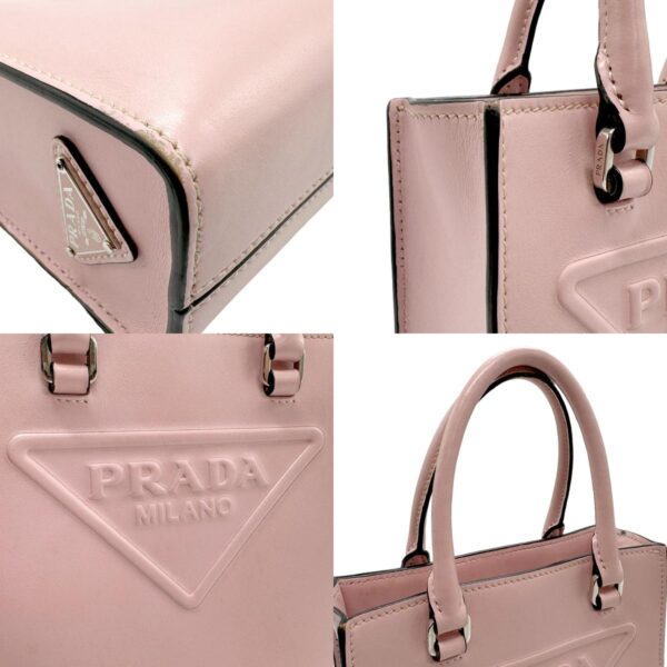 z1760 6 c Prada Crossbody Shoulder Bag Leather Pink