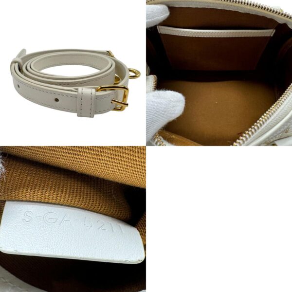 z1762 11 c Celine Triomphe Handbag Canvas White