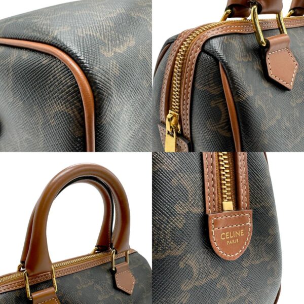 z1763 7 c Celine Triomphe Handbag Canvas Brown