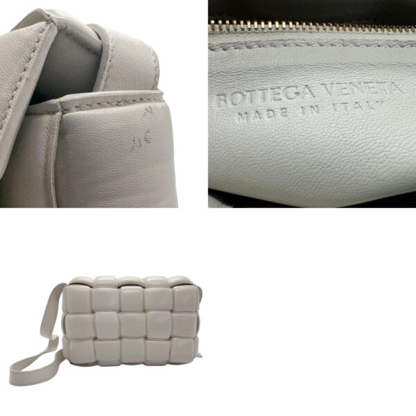 z1793 12 c Bottega Veneta Padded Cassette Leather Shoulder Bag Ivory