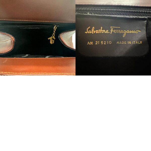 z1797 14 c Salvatore Ferragamo Leather Handbag Brown