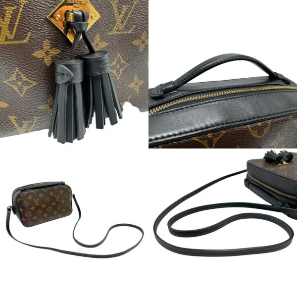 z1823 10 c Louis Vuitton Saintonge Monogram Canvas Shoulder Bag Black