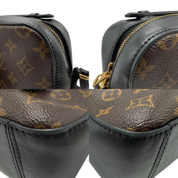 z1823 6 c Louis Vuitton Saintonge Monogram Canvas Shoulder Bag Black