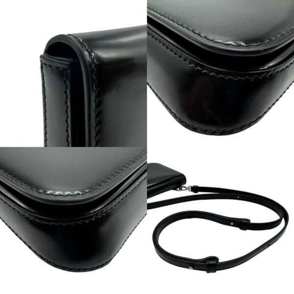 z1824 7 c Prada Shoulder Bag Leather Black