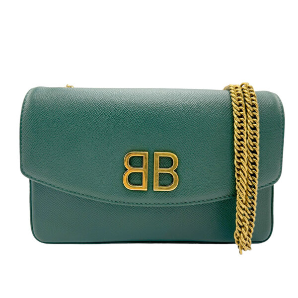 z1831 1 Balenciaga Crossbody Bag Leather Shoulder Bag Green