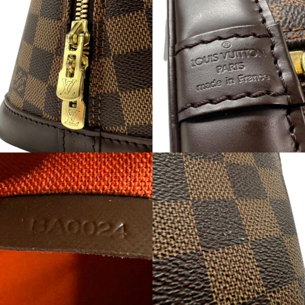 z1833 11 c Louis Vuitton Alma Damier Canvas Handbag Brown