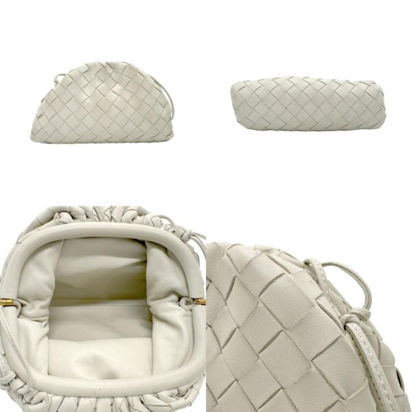 z1844 3 c Bottega Veneta Mini The Pouch Leather Shoulder Bag Ivory