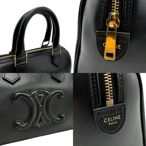 z1874 10 c Celine Small Cuile Triomphe Shoulder Bag Leather Black