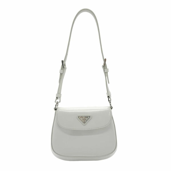 z1880 1 Prada Shoulder Bag Leather White