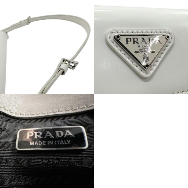 z1880 11 c Prada Shoulder Bag Leather White