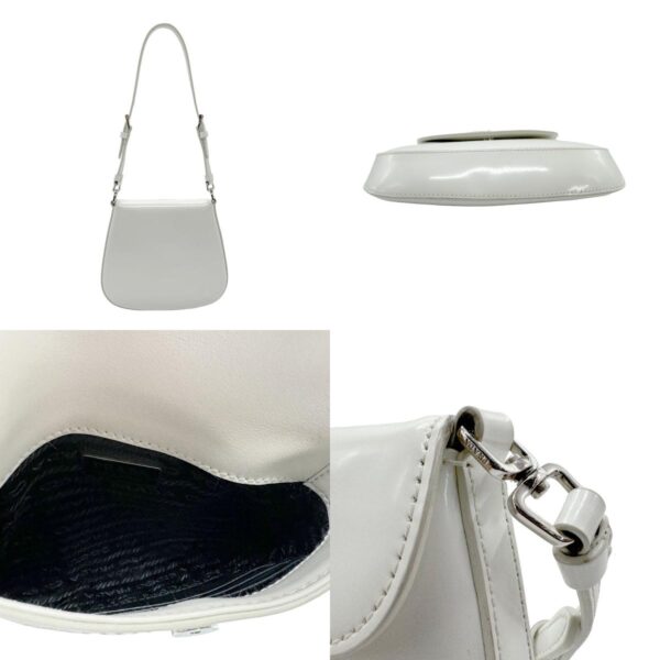 z1880 3 c Prada Shoulder Bag Leather White