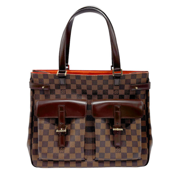 z1884 1 Louis Vuitton Uzes Damier Canvas Handbag Brown