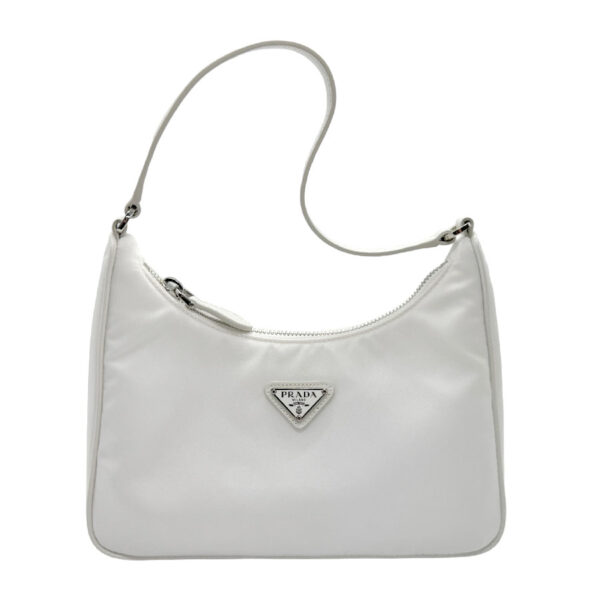 z1901 1 Prada Handbag Nylon White