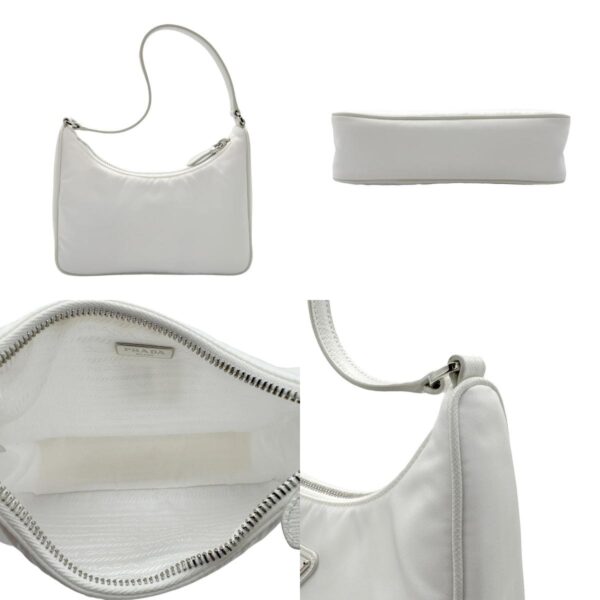 z1901 3 c Prada Handbag Nylon White