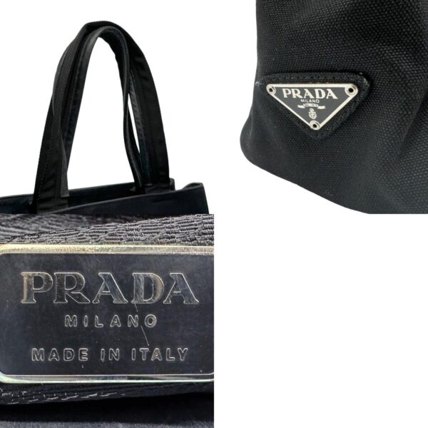 z1906 11 c Prada Handbag Canvas Black