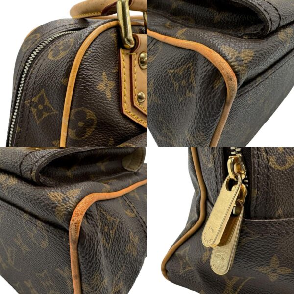 z1916 7 c Louis Vuitton Manhattan PM Monogram Canvas Handbag Brown