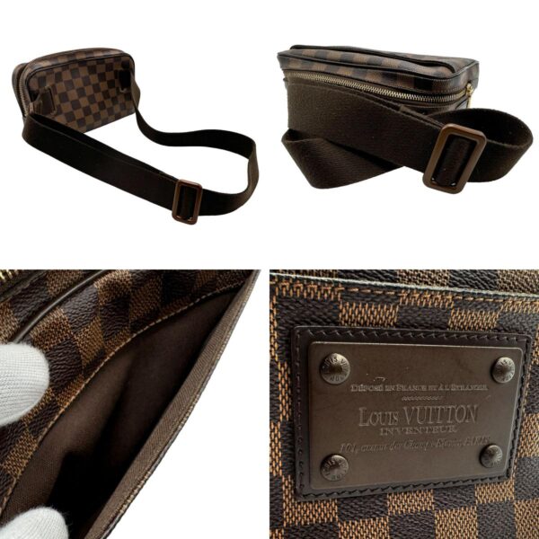 z1931 10 c Louis Vuitton Brooklyn Bum Bag Damier Canvas Brown