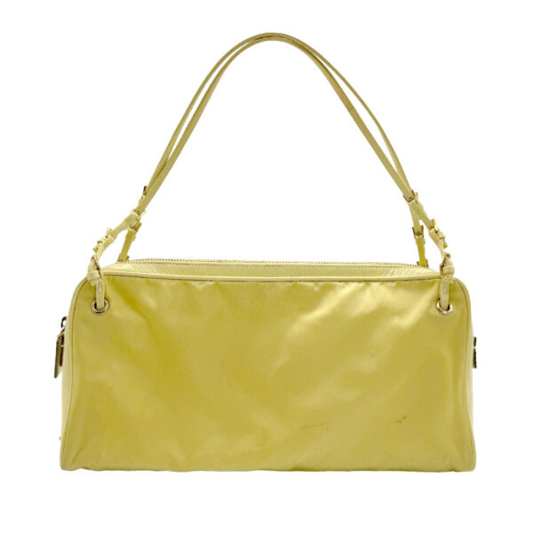 z1947 1 Prada Handbag Nylon Yellow